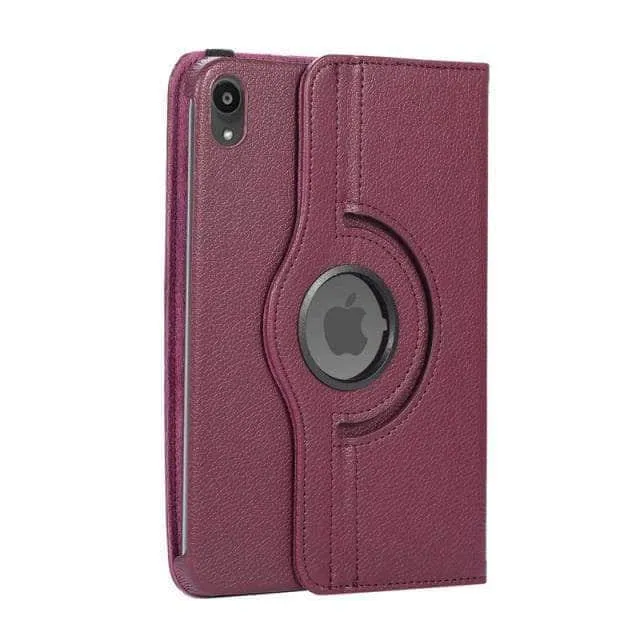 360 Rotating Smart iPad Mini 6 Leather Case