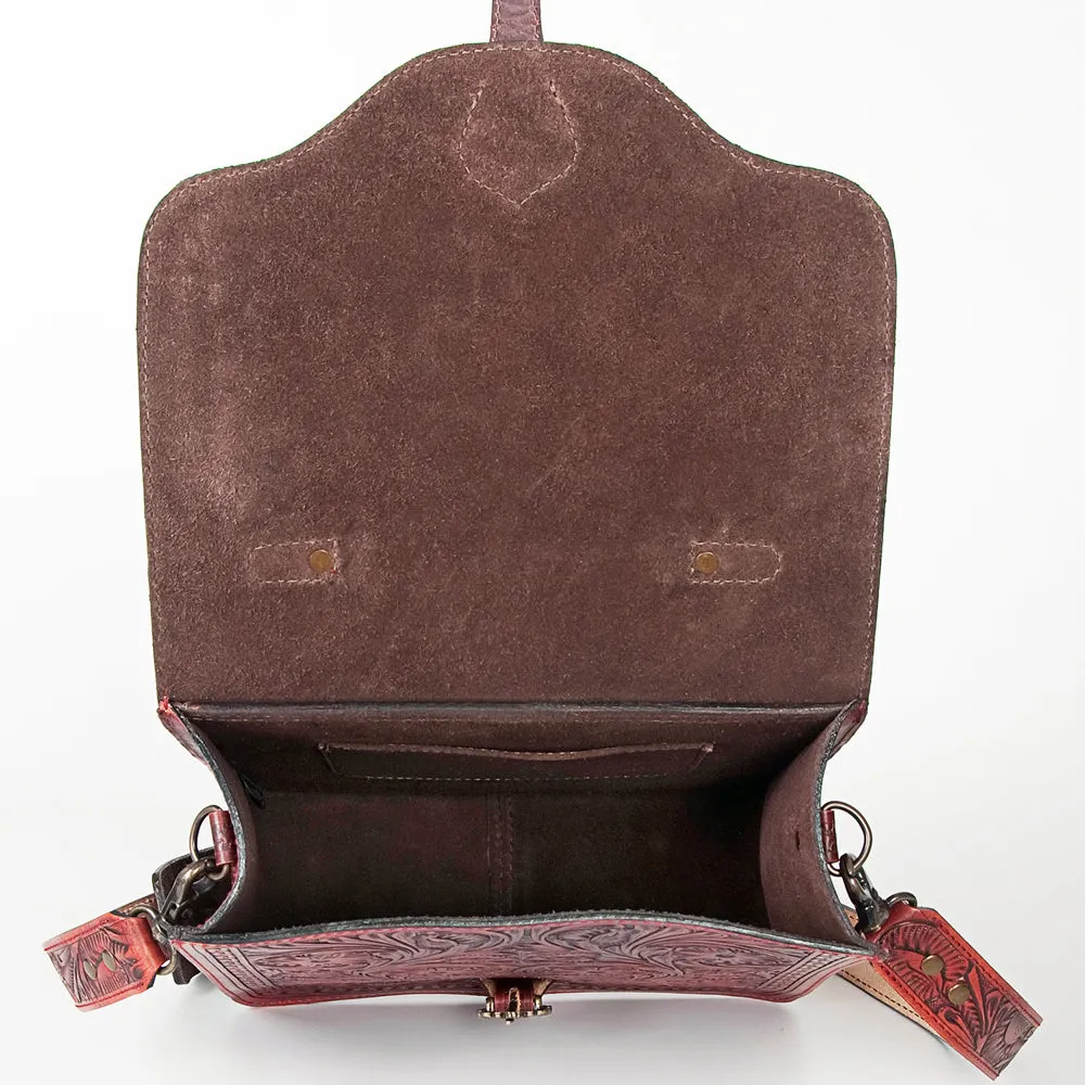 American Darling ADBG6002 Briefcase Hand Tooled Genuine Leather Women Bag Western Handbag Purse
