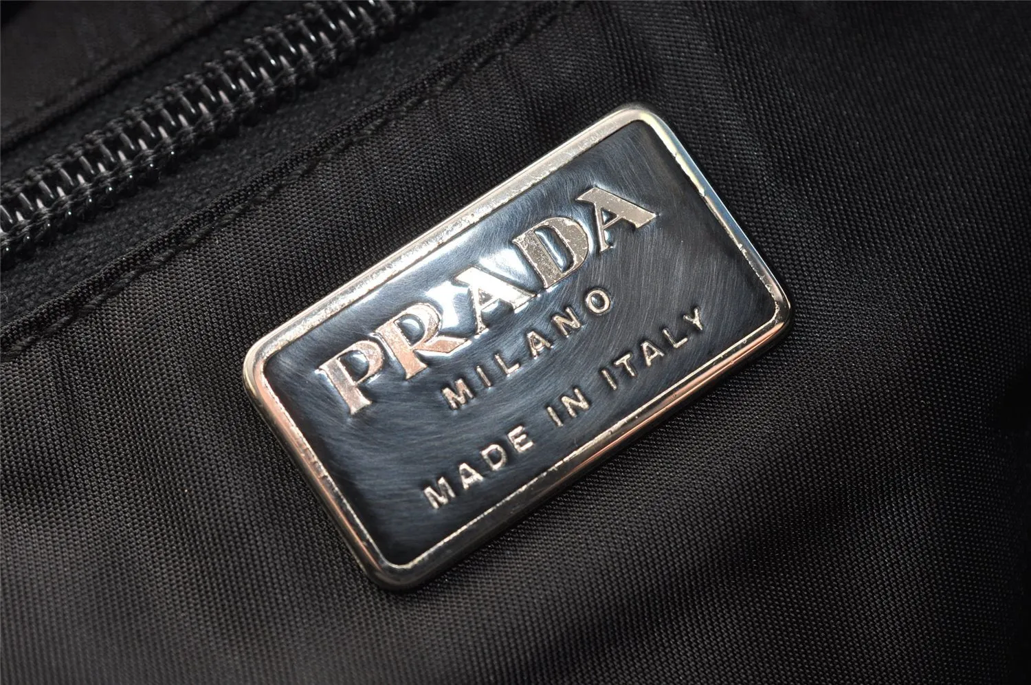 Authentic PRADA Nylon Tessuto Leather Shoulder Business BriefCase Black 3277I