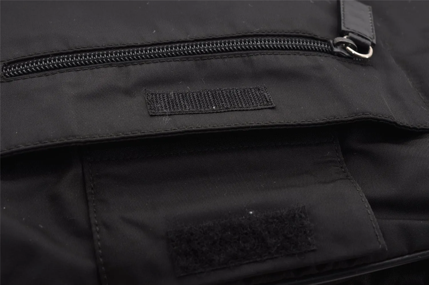 Authentic PRADA Nylon Tessuto Leather Shoulder Business BriefCase Black 3277I