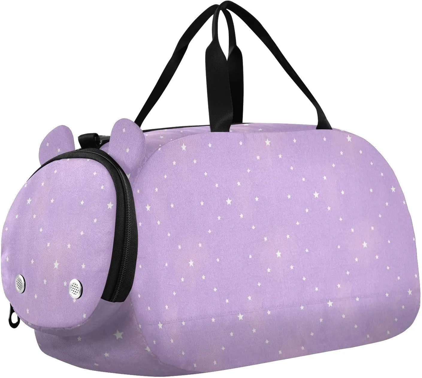 Childish Star Purple Peach Gradient Small Gym Bag with Shoes Compartment Large Capacity Weekend Travel Bag for Travel, Sports, Duffel, Weekender bolsos de para hombre