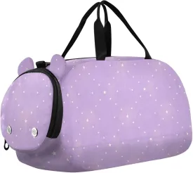 Childish Star Purple Peach Gradient Small Gym Bag with Shoes Compartment Large Capacity Weekend Travel Bag for Travel, Sports, Duffel, Weekender bolsos de para hombre