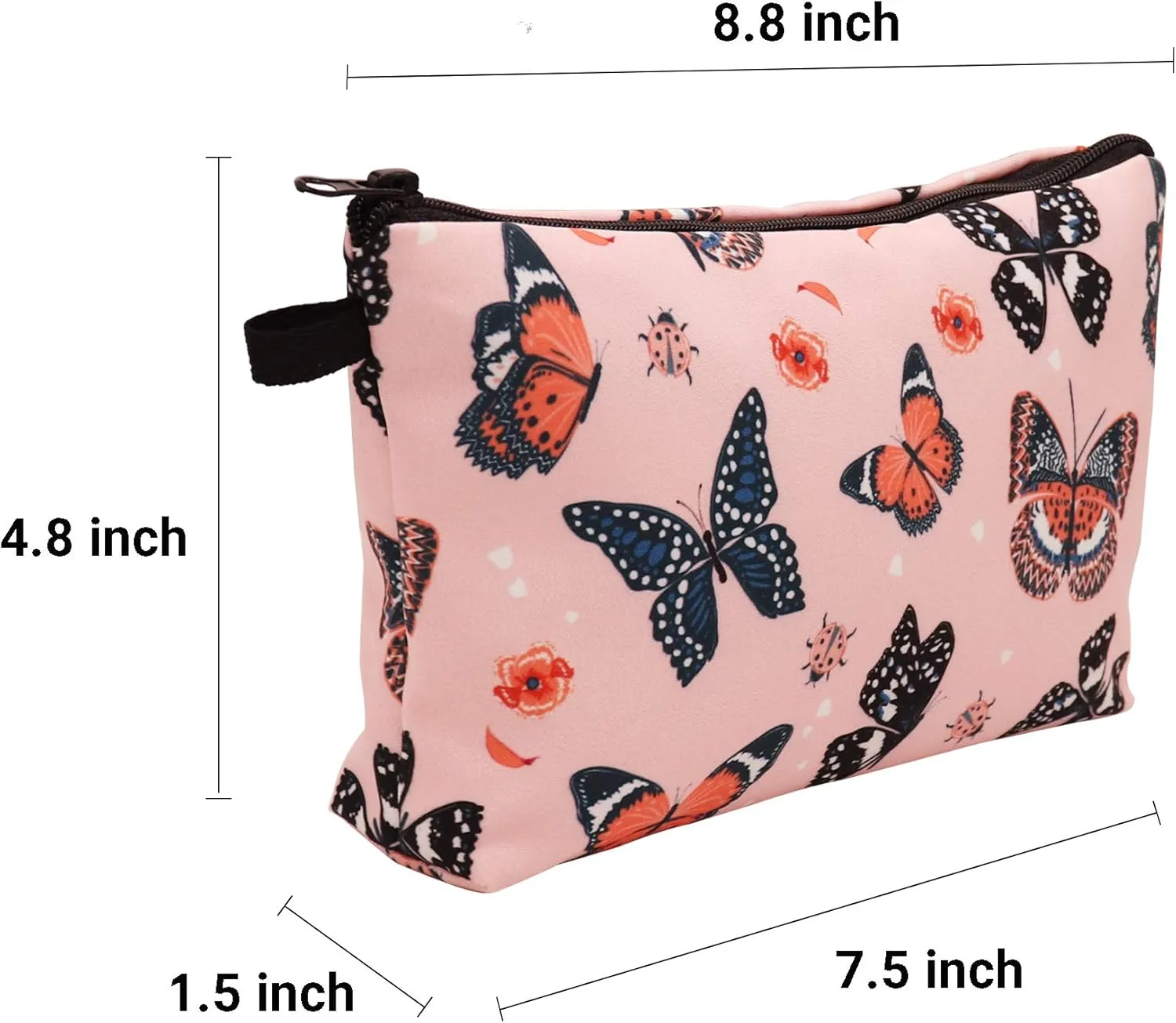 Cute Travel Makeup Bag Cosmetic Bag Small Pouch Gift for Women (Butterfly)