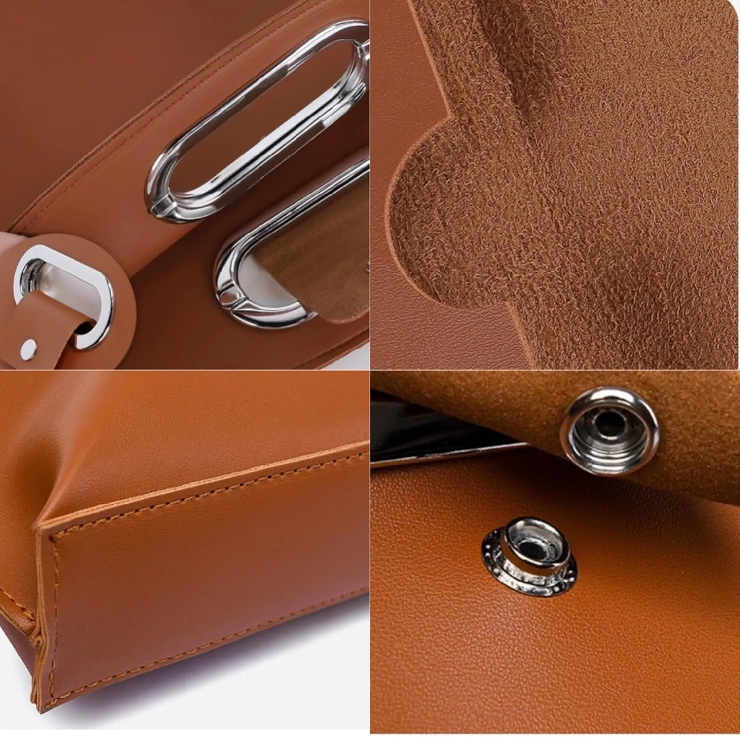 Faux Leather Evening Clutch Purse for Women 13 Inch Work Office Handbags Purse Bag with Snap Purse Handbag