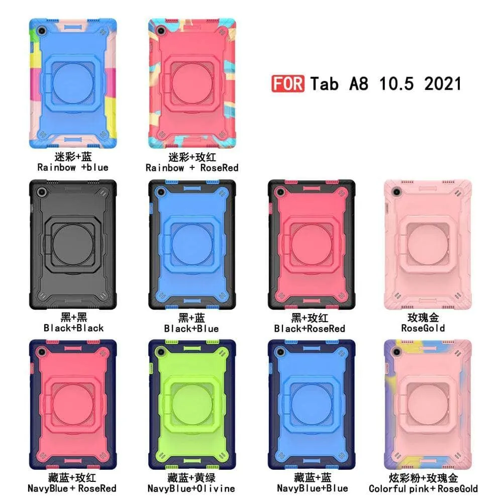 Galaxy Tab A8 10.5 (2022) Heavy Duty Shockproof Hand Ring Case