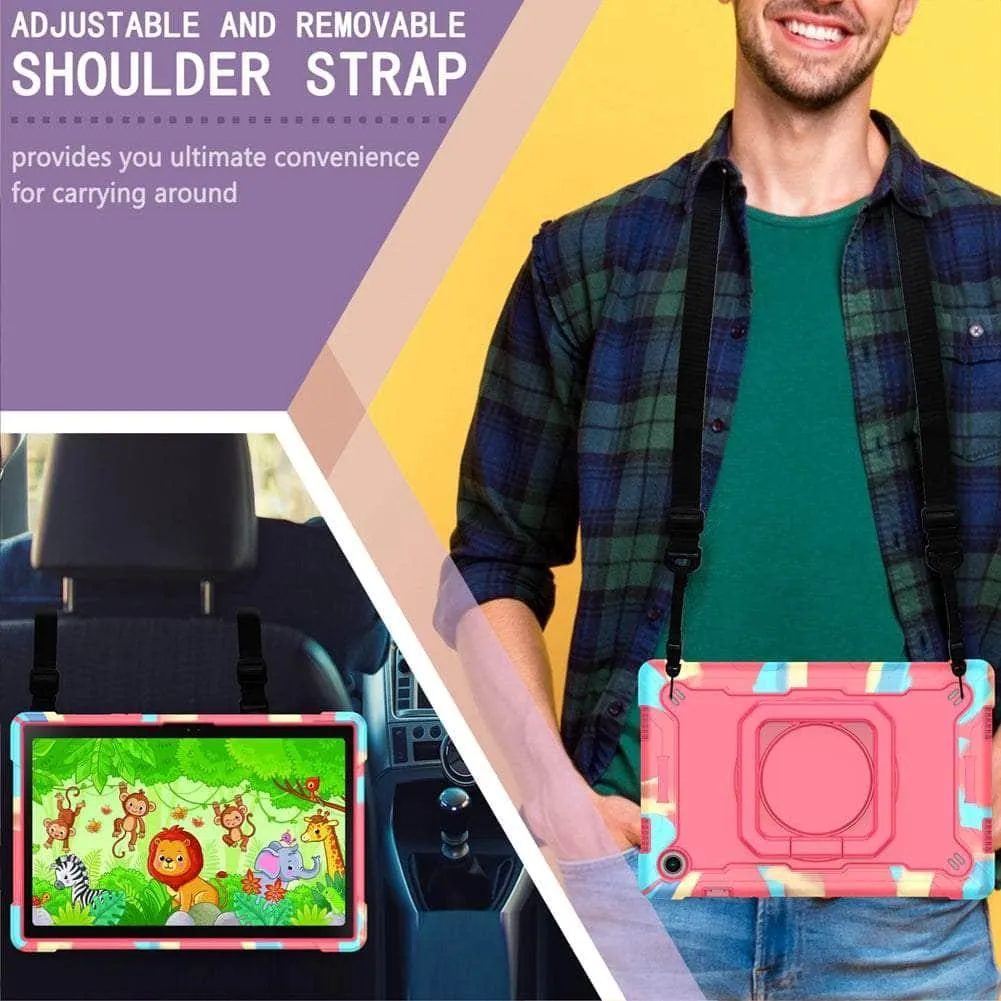 Galaxy Tab A8 10.5 (2022) Heavy Duty Shockproof Hand Ring Case