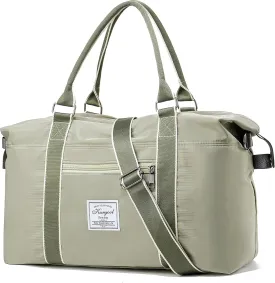 Gym Bag with Wet Pocket, Foldable Travel Duffle Bag Carry On Weekender Bags for Women, Waterproof Overnight Bag for Travel, Gym, Yoga