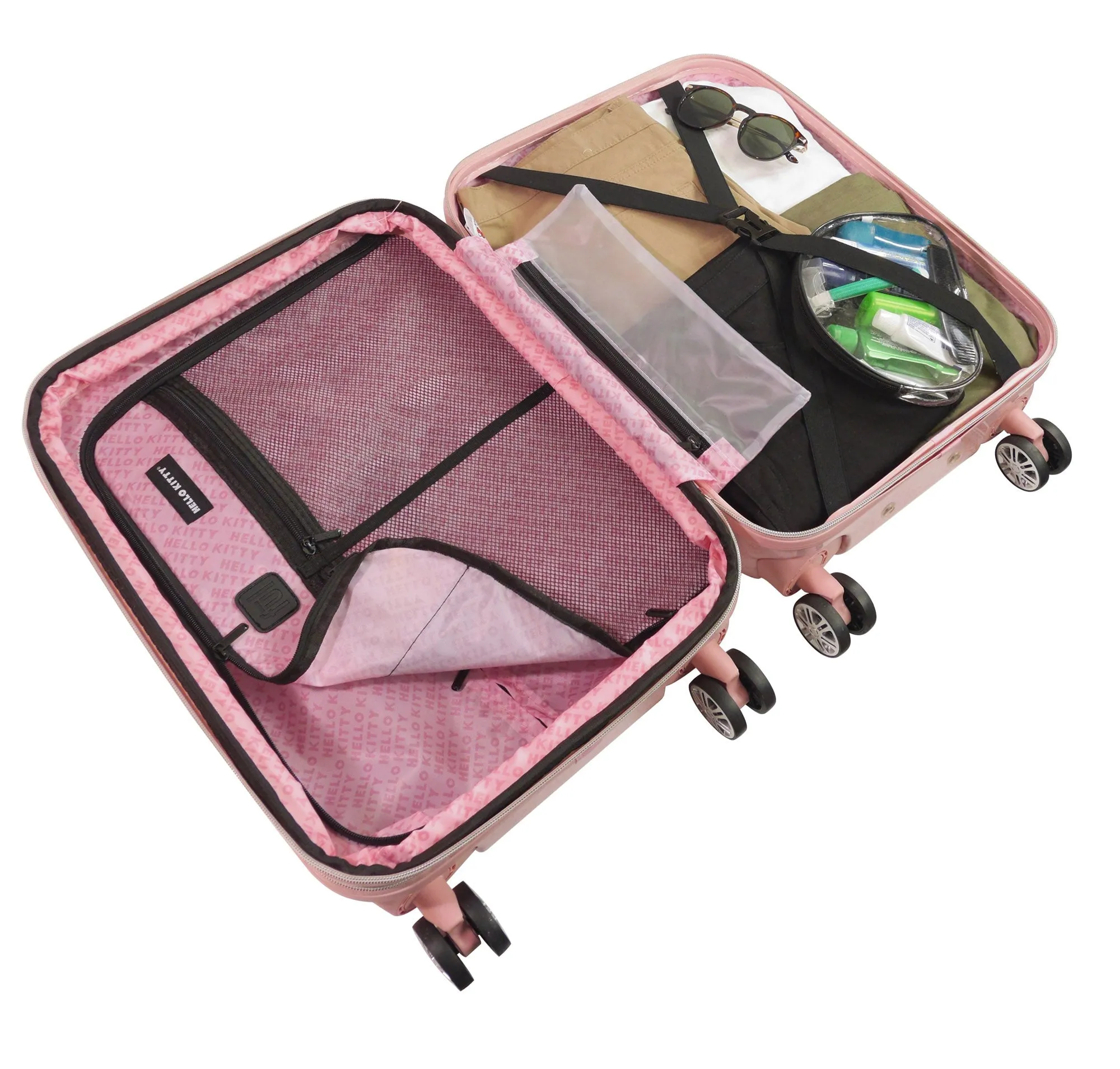 Hello Kitty x FUL Pose 2-Pc Hardshell Luggage (Pink)