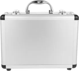 Housoutil Aluminum Tool Case Lockable Portable Tool Storage Organizer Craft Storage Box Code Lock for Home Use