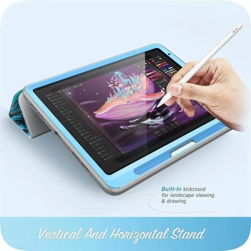 I-BLASON iPad Air 4 Cosmo Marble Trifold Stand Case