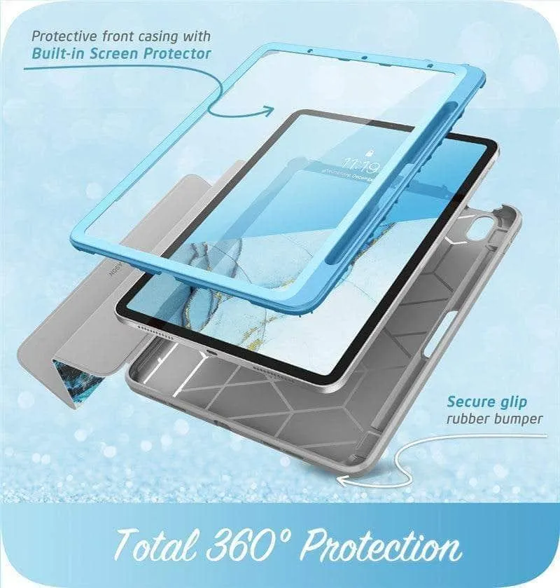 I-BLASON iPad Air 4 Cosmo Marble Trifold Stand Case