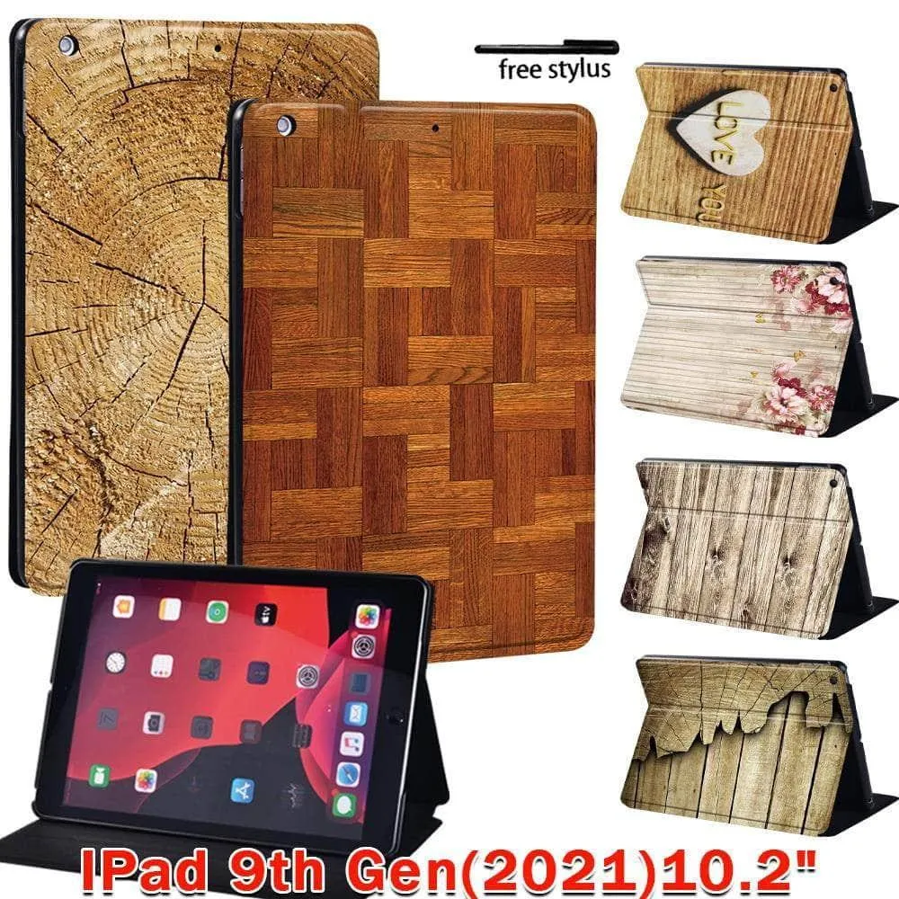 iPad (2021) 9th Generation 10.2 Wood Grain Pattern Case