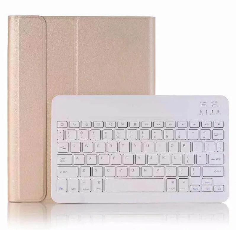 iPad 9.7 5/6 Leather Look Split Bluetooth Keyboard Case with Pen Slot