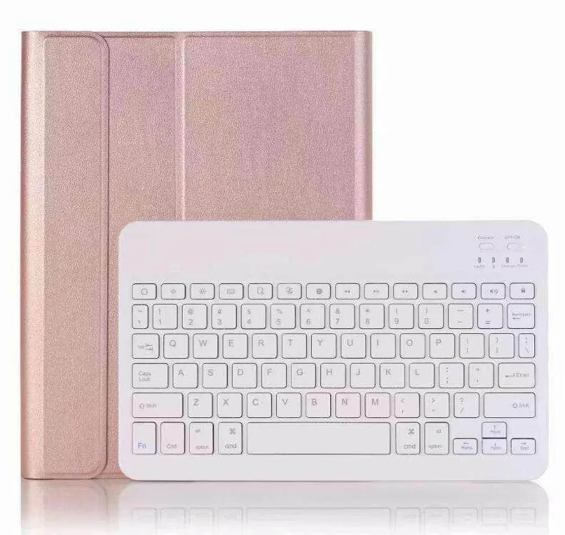 iPad 9.7 5/6 Leather Look Split Bluetooth Keyboard Case with Pen Slot
