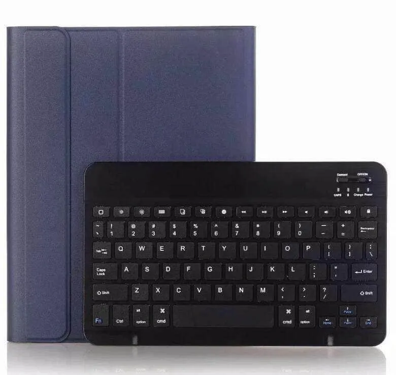 iPad 9.7 5/6 Leather Look Split Bluetooth Keyboard Case with Pen Slot