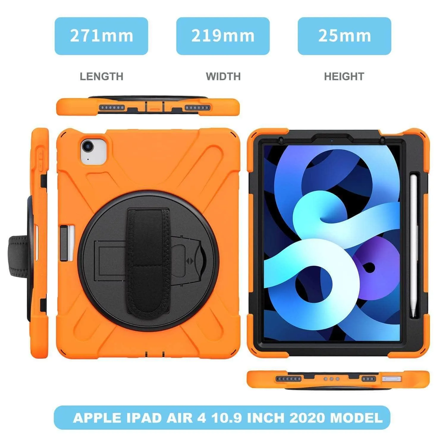 iPad Air 5 2022 Heavy Duty Shockproof Rugged Hybrid Protective Case