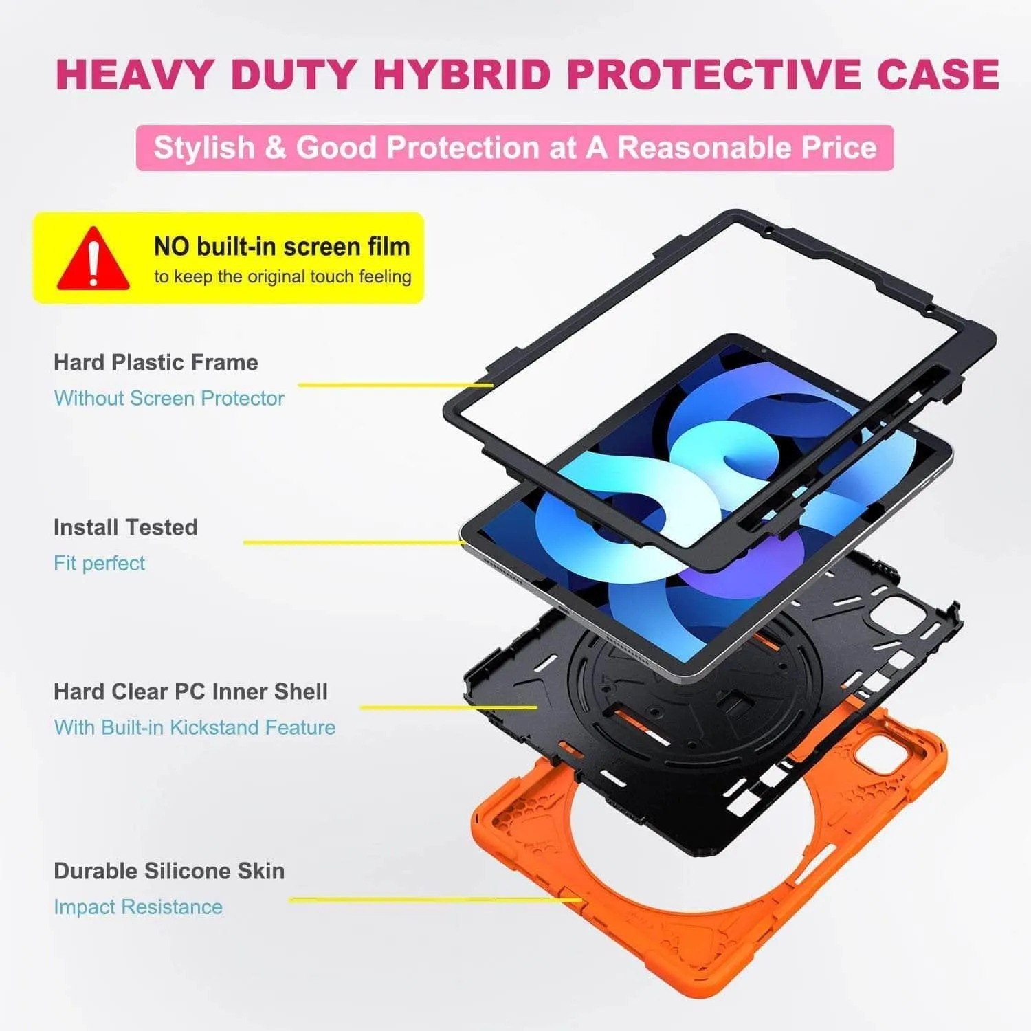 iPad Air 5 2022 Heavy Duty Shockproof Rugged Hybrid Protective Case