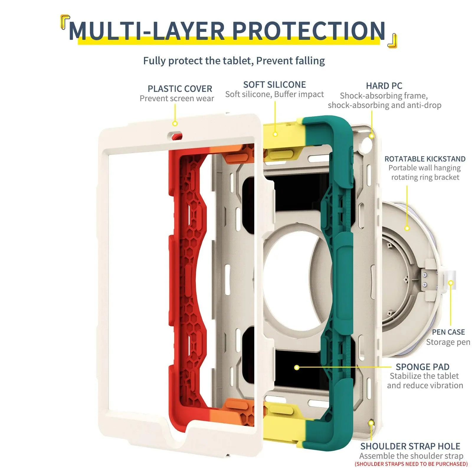 iPad Mini 6 Kids Safe Shockproof Rugged Full Protector Case