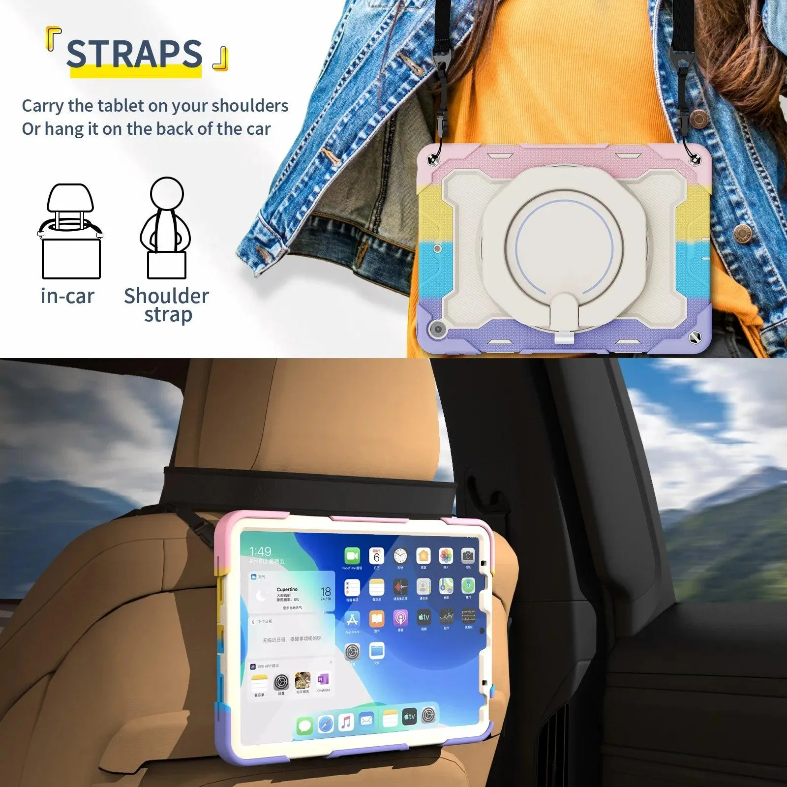 iPad Mini 6 Kids Safe Shockproof Rugged Full Protector Case