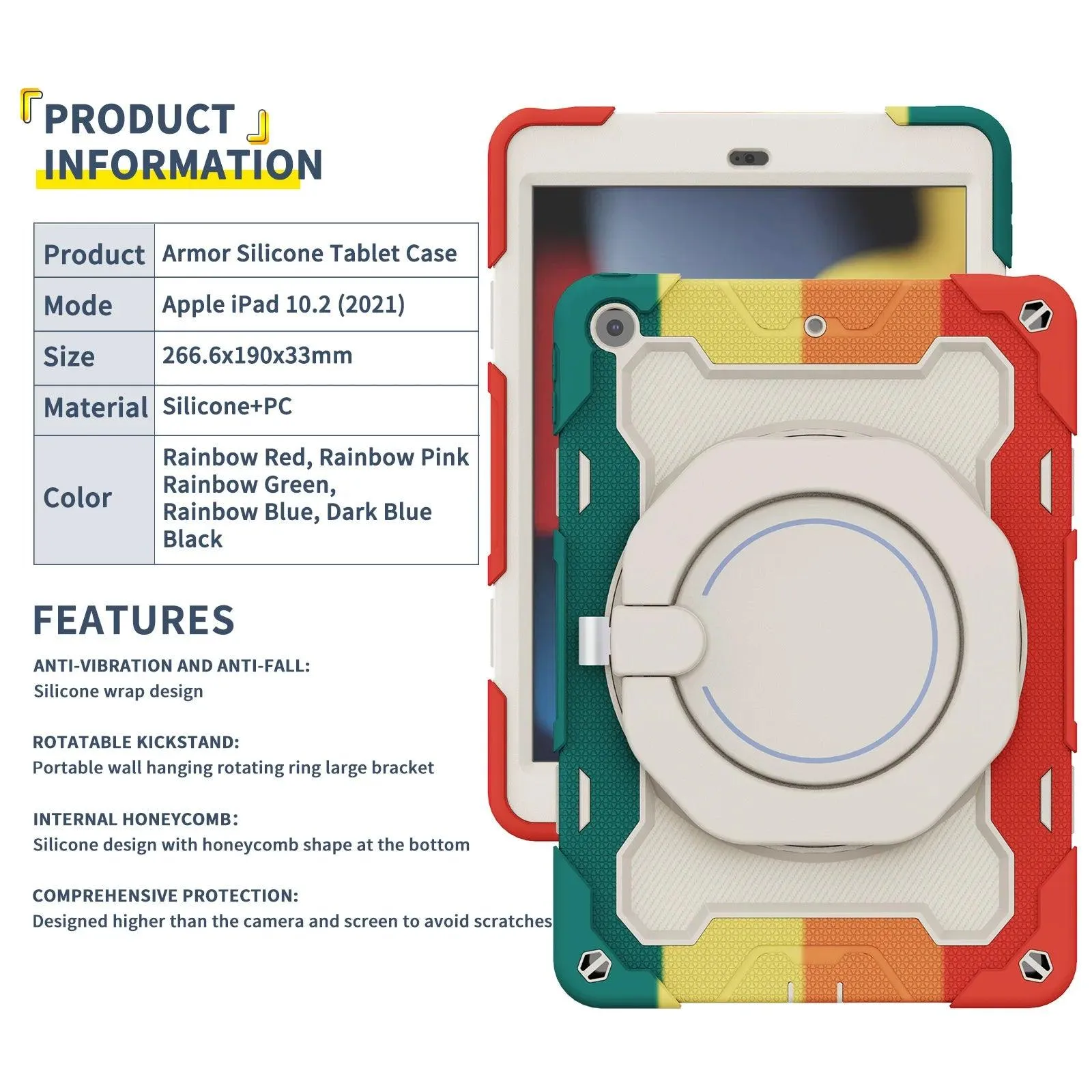 iPad Mini 6 Kids Safe Shockproof Rugged Full Protector Case