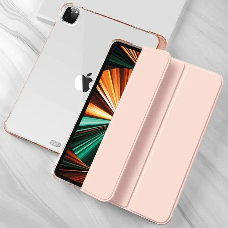 iPad Pro 11 2021 Clear TPU Back Pencil Holder Smart Case