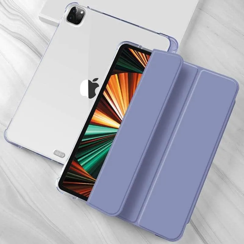 iPad Pro 11 2021 Clear TPU Back Pencil Holder Smart Case