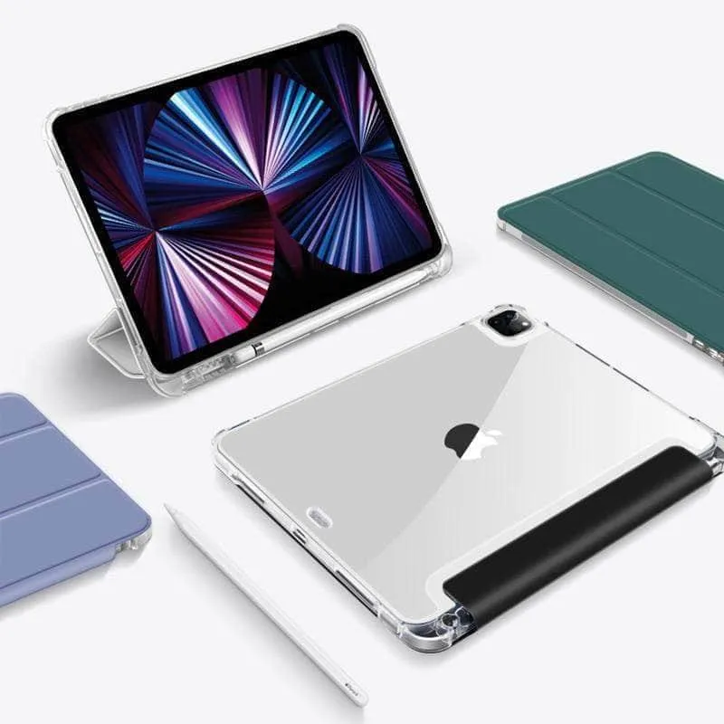 iPad Pro 11 2021 Clear TPU Back Pencil Holder Smart Case