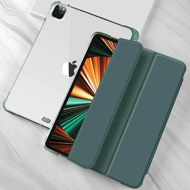 iPad Pro 11 2021 Clear TPU Back Pencil Holder Smart Case