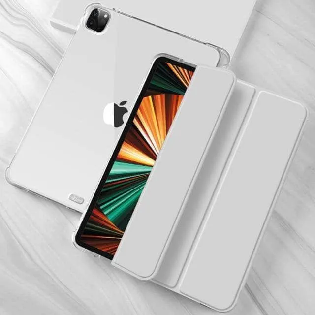 iPad Pro 11 2021 Clear TPU Back Pencil Holder Smart Case