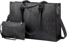 LOVEVOOK Laptop Bag for Women, 15.6 inch Laptop Tote Bag Vintage Work Bags for Women Computer Bag Office Briefcase Handbag