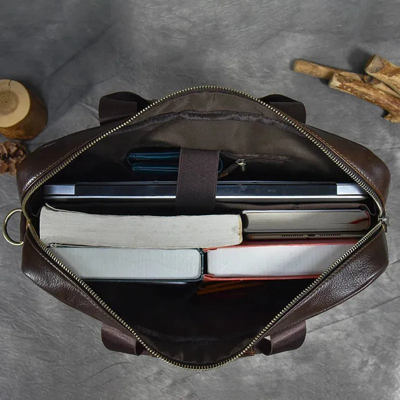 Men's Briefcase Genuine Leather