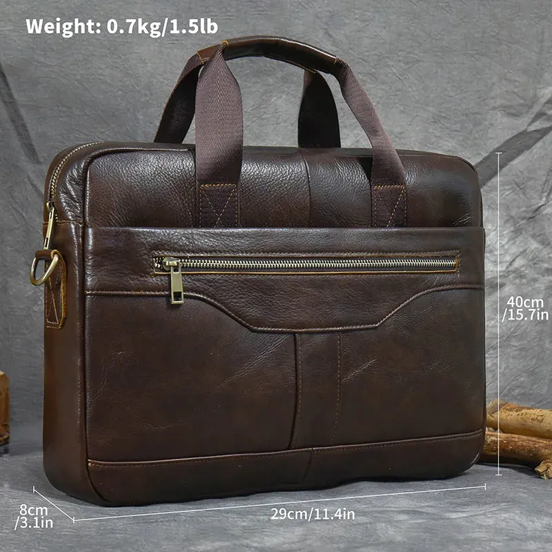 Men's Briefcase Genuine Leather