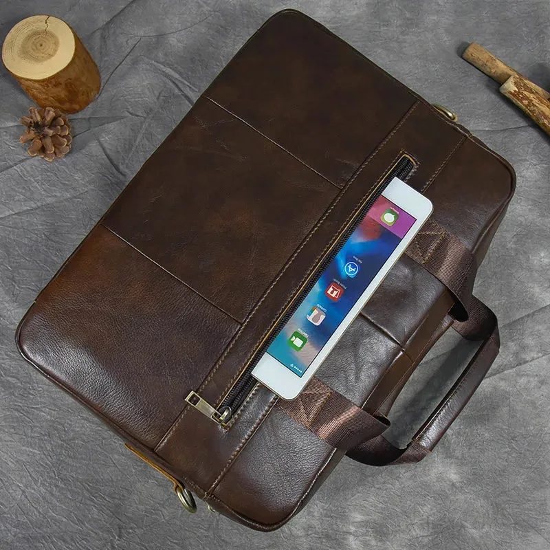 Men's Briefcase Genuine Leather