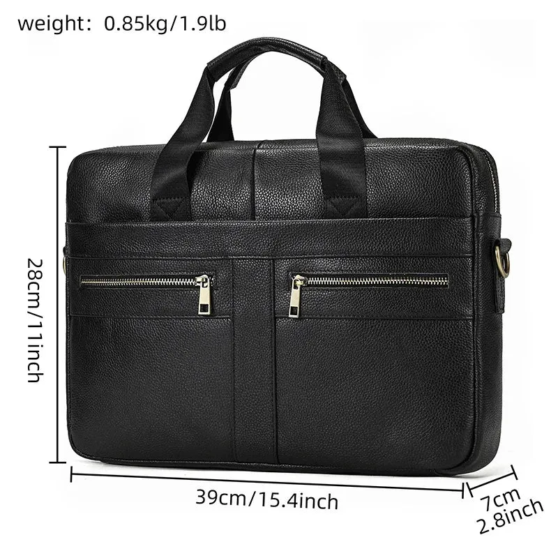 Men's Briefcase Genuine Leather