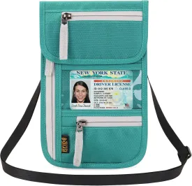 Neck Wallet Lightweight RFID Blocking Waterproof Travel Pouch for Women Men