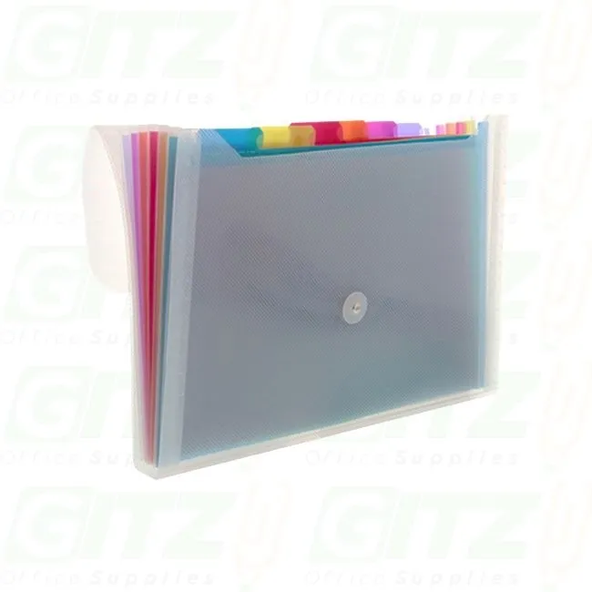 Rainbow 7-Pocket Letter Size Poly Expanding File Bazic #3164