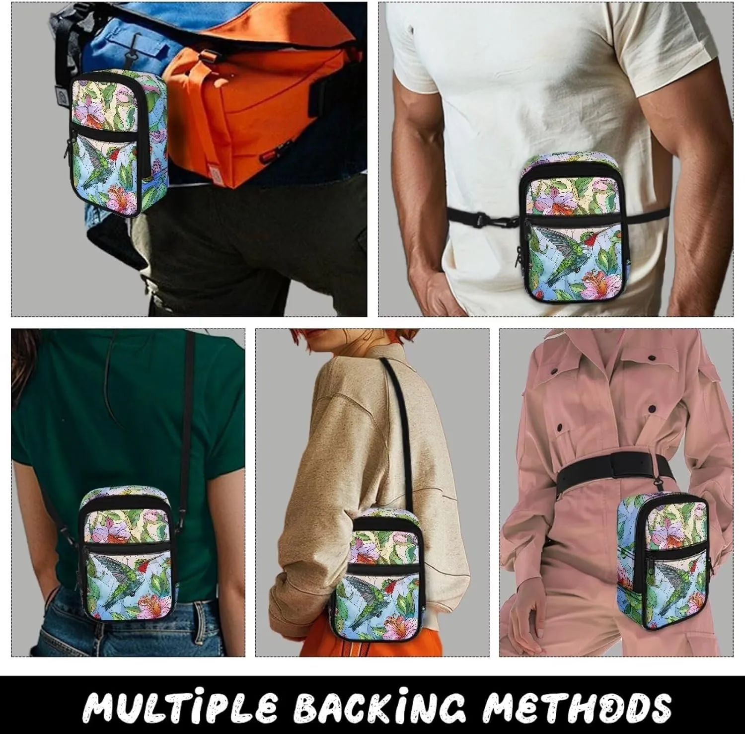 Small Messenger Bag for Women Men Sling Bag Crossbody Purse Wallet Purse Cell Phone Crossbody Bag