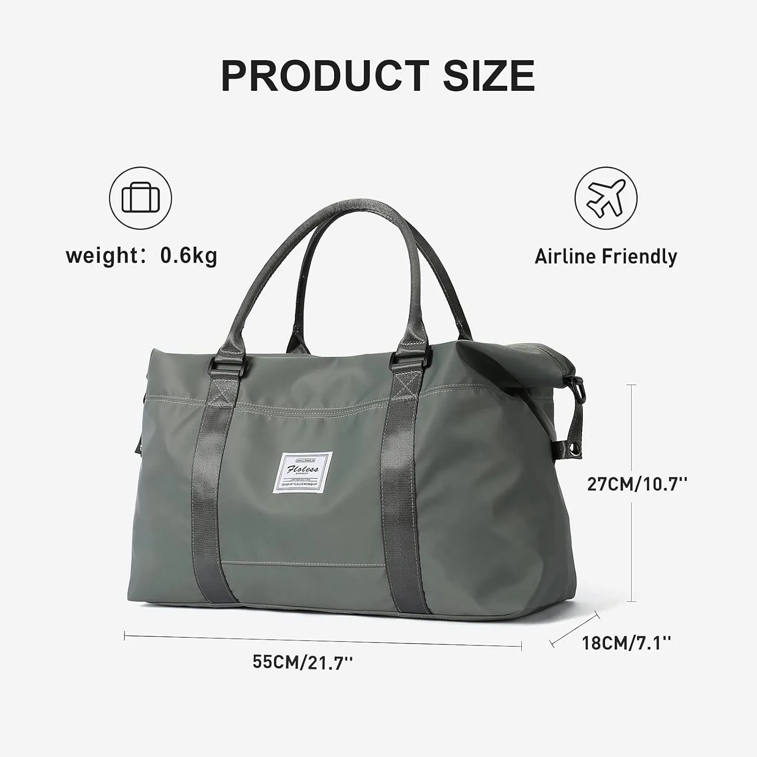 Sport Large Travel Duffle Gym Tote Weekender Carry On Beach Overnight Waterproof Luggage with Wet Bag