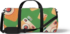 Sports Gym Bag for Women and Men Waterproof Camera Icon Pattern Green Duffel Bag Lightweight Carryon Traveling Boarding Gripsack