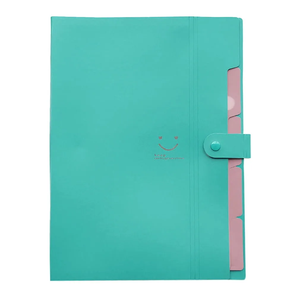 Tantouec Office Supplies, A4 File Document Bag Pouch Bill Folder Holder Organizer Fastener Office Supplies, 1 X Document Book Sky Blue, Clearance Items