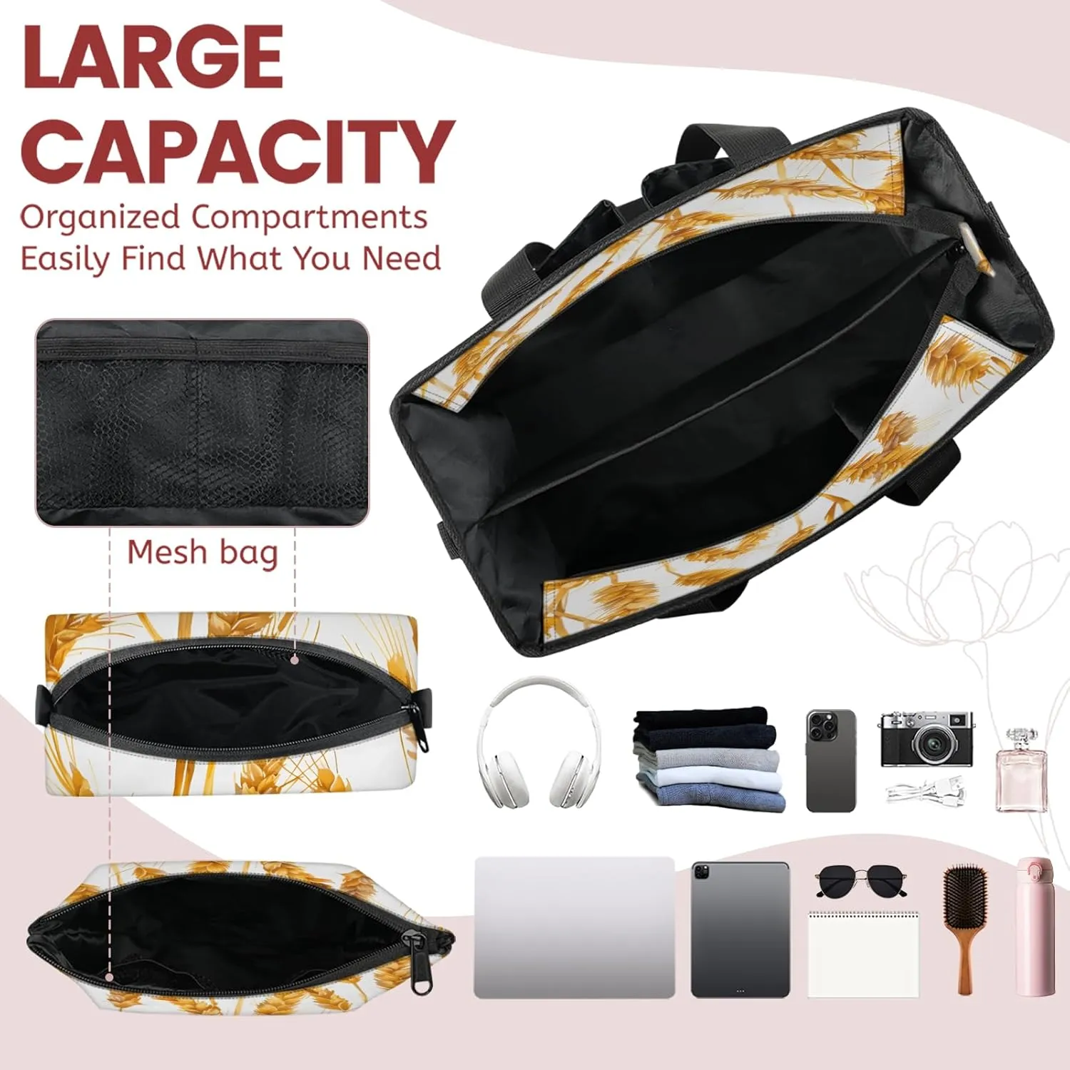 Tote Satchel Bag Set 3PCS for Women, Tote Briefcase Shoulder Handbag Purse Satchels