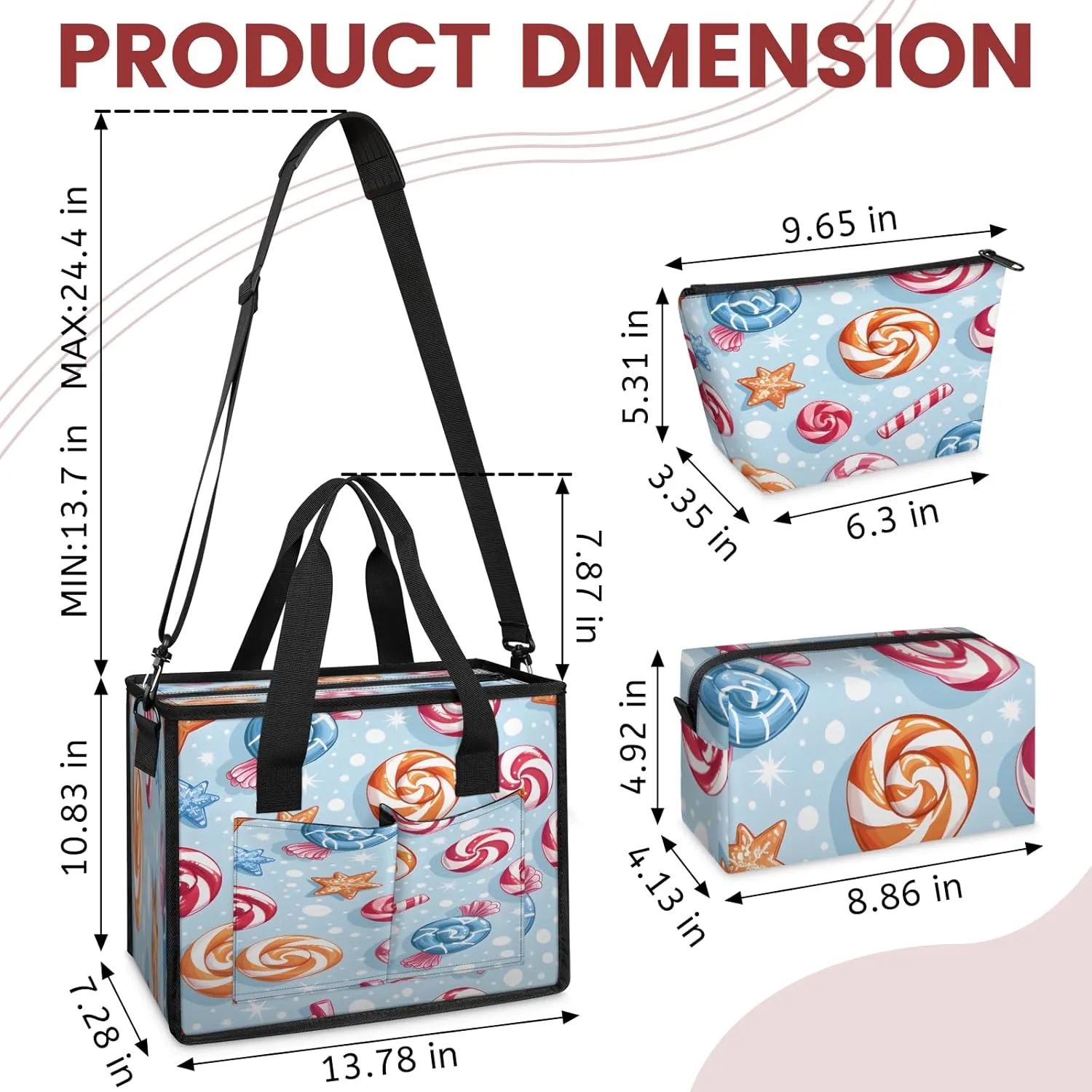 Tote Satchel Bag Set 3PCS for Women, Tote Briefcase Shoulder Handbag Purse Satchels