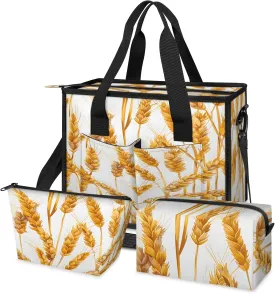 Tote Satchel Bag Set 3PCS for Women, Tote Briefcase Shoulder Handbag Purse Satchels