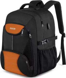 Travel Laptop Backpack,Extra Large Backpack for Men Women Work Bag 17.3 Inch Laptop Bag with USB Charging Port Anti Theft Water Resistant Durable Bookbag for College Travel Business Computer Bag,Black