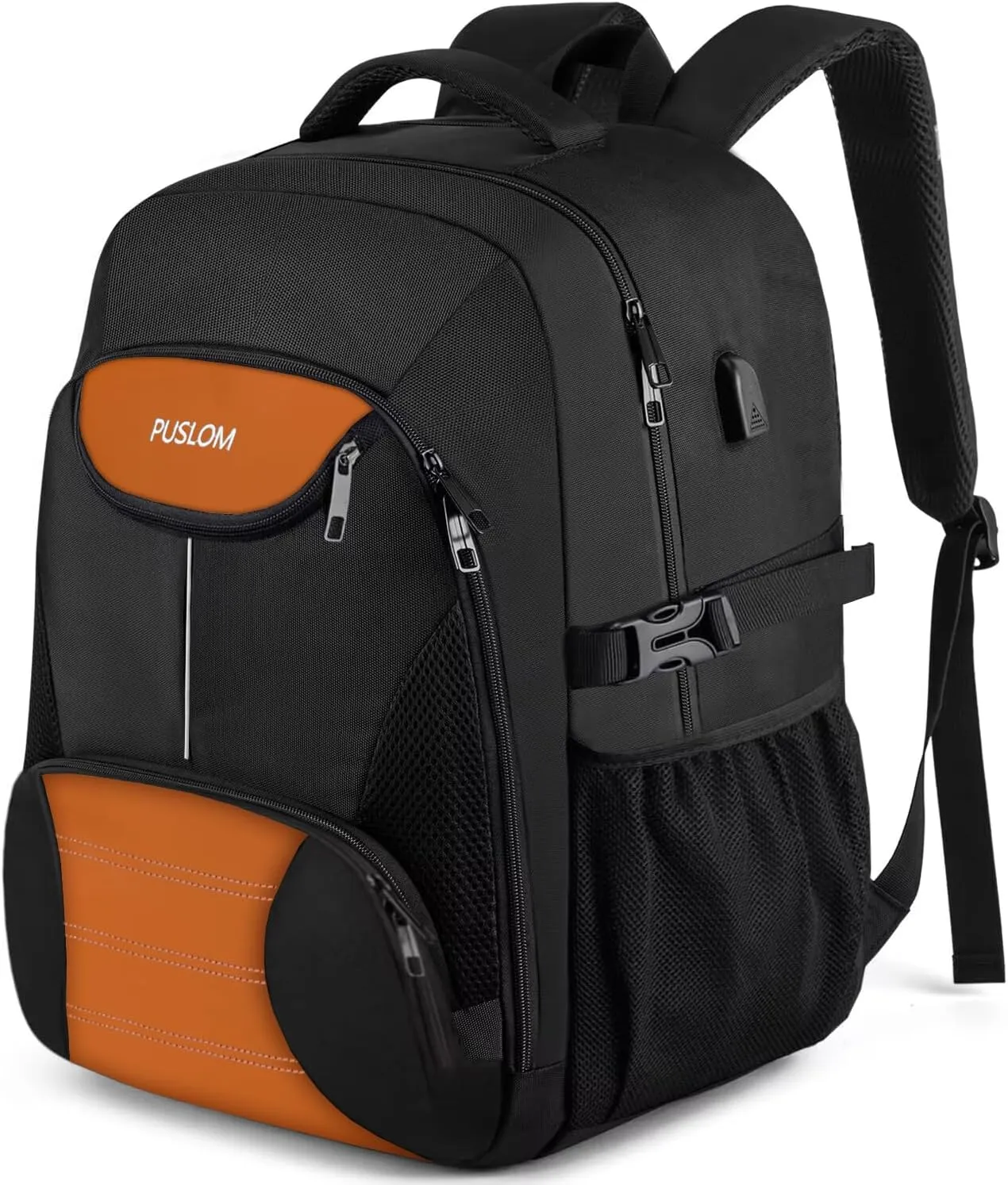 Travel Laptop Backpack,Extra Large Backpack for Men Women Work Bag 17.3 Inch Laptop Bag with USB Charging Port Anti Theft Water Resistant Durable Bookbag for College Travel Business Computer Bag,Black