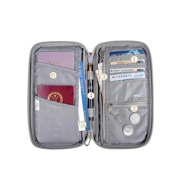 Travelest RFID Blocking Waterproof Lightweight Passport Pouch Black-XLK5